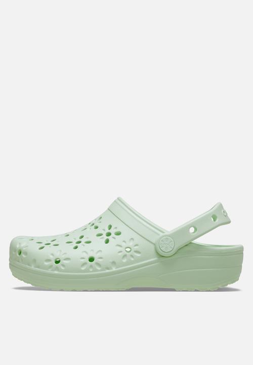 Crocs - Classic Floral Cut Out Clog - Jade Tint