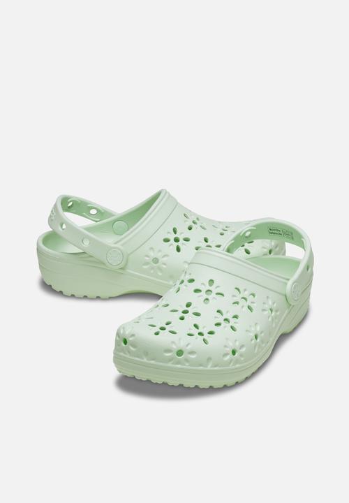 Crocs - Classic Floral Cut Out Clog - Jade Tint