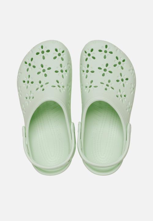 Crocs - Classic Floral Cut Out Clog - Jade Tint