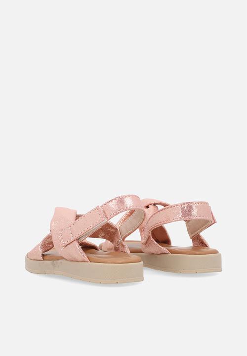 Pop Candy - Criss cross metallic sandals - pink