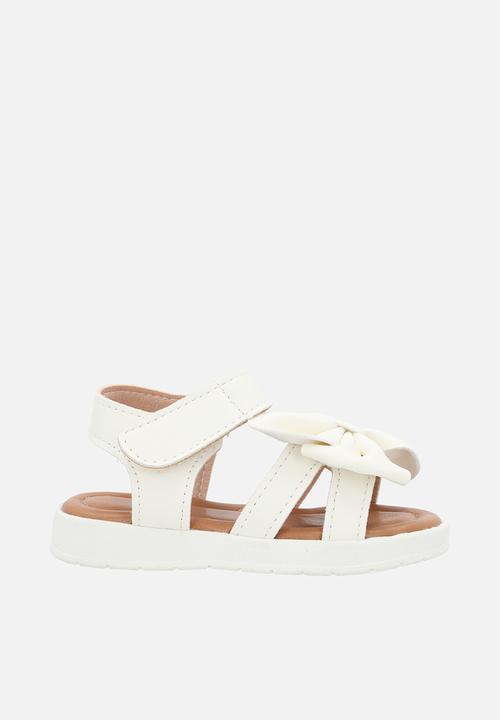 Pop Candy - Bow décor sandals - white