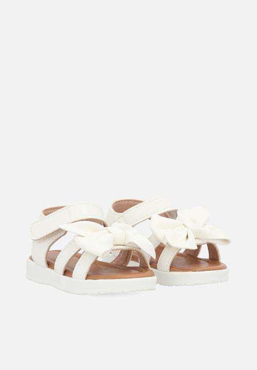 Pop Candy - Bow décor sandals - white