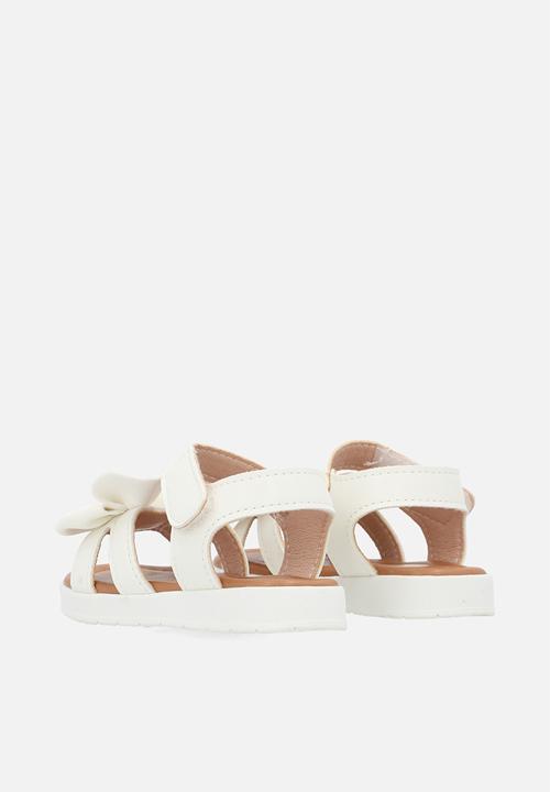 Pop Candy - Bow décor sandals - white