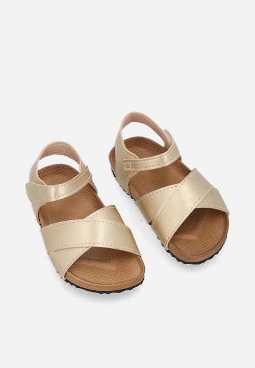 Pop Candy - Cross cross sandals - gold