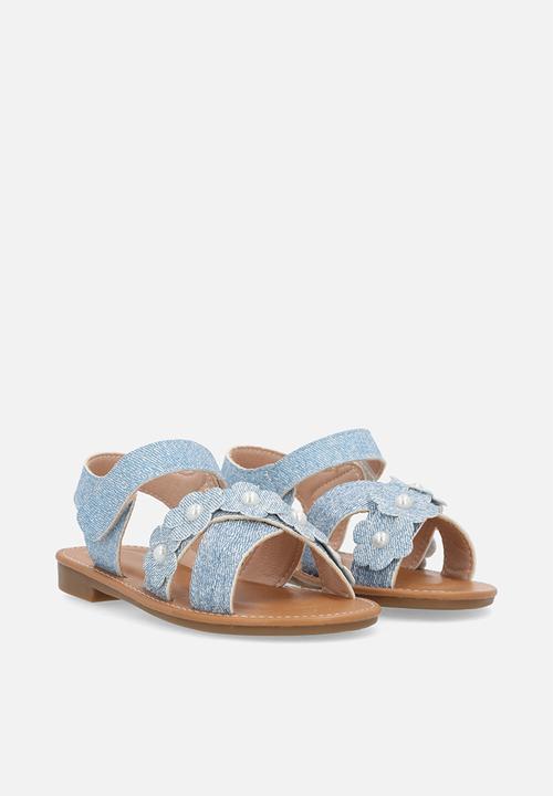 Pop Candy - Floral décor sandals - blue