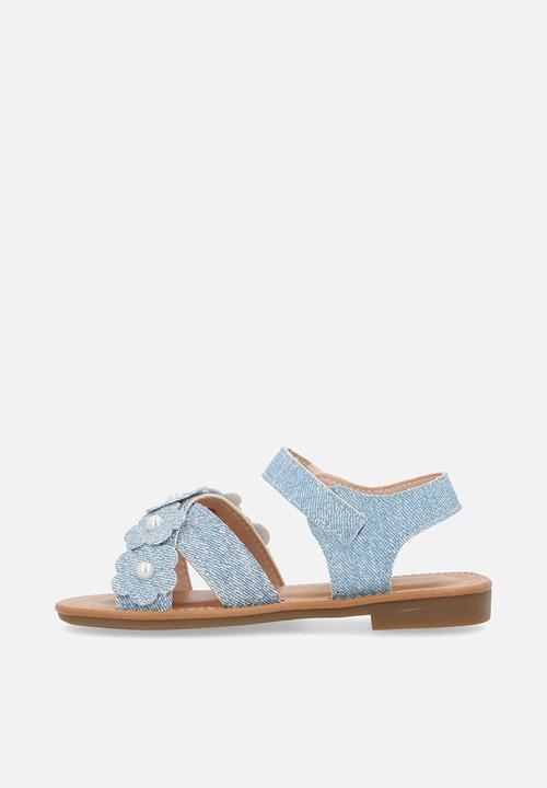 Pop Candy - Floral décor sandals - blue