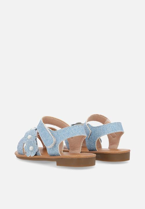 Pop Candy - Floral décor sandals - blue