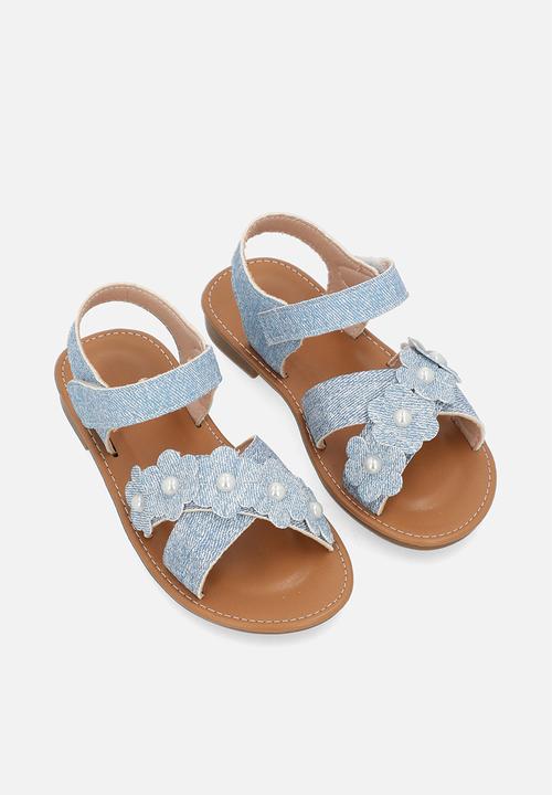 Pop Candy - Floral décor sandals - blue