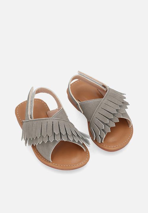 Pop Candy - Fringe sandals - grey