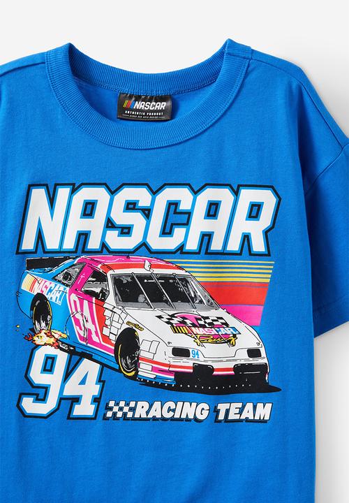 Cotton On - Nascar drop shoulder short sleeve tee - harbour blue
