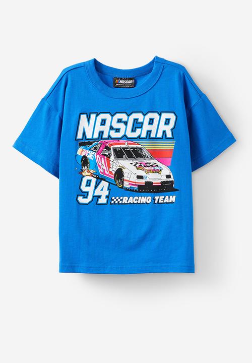 Cotton On - Nascar drop shoulder short sleeve tee - harbour blue