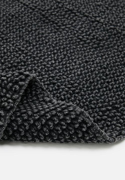 Sixth Floor - Stone Washed Bath Mat - Charcoal