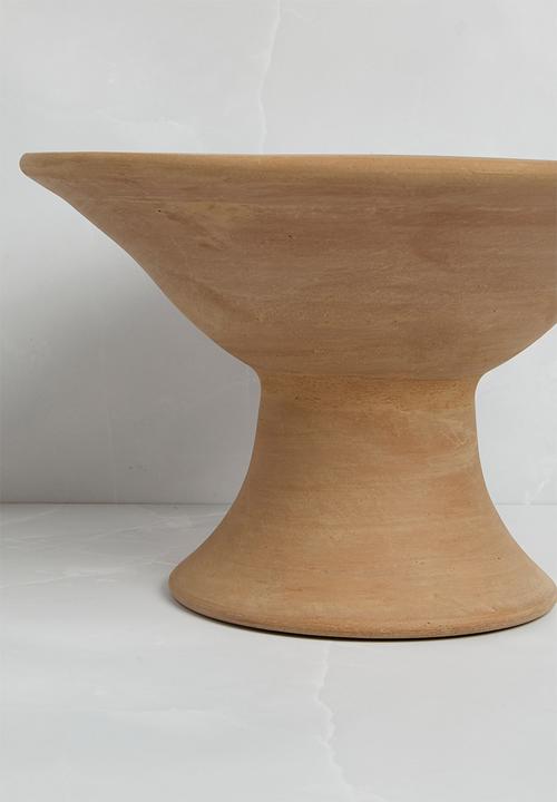 Sixth Floor - Terracotta Fruit Bowl with Stand - Terracotta
