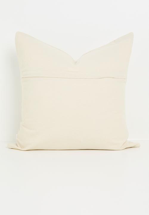 Sixth Floor - Dito stitched woven cushion cover - Milk