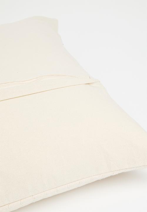 Sixth Floor - Dito stitched woven cushion cover - Milk