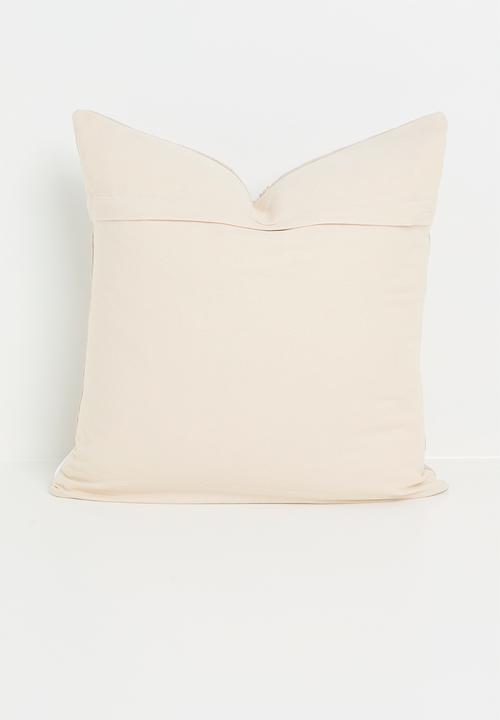 Sixth Floor - Pluto embroidered cushion cover - Natural
