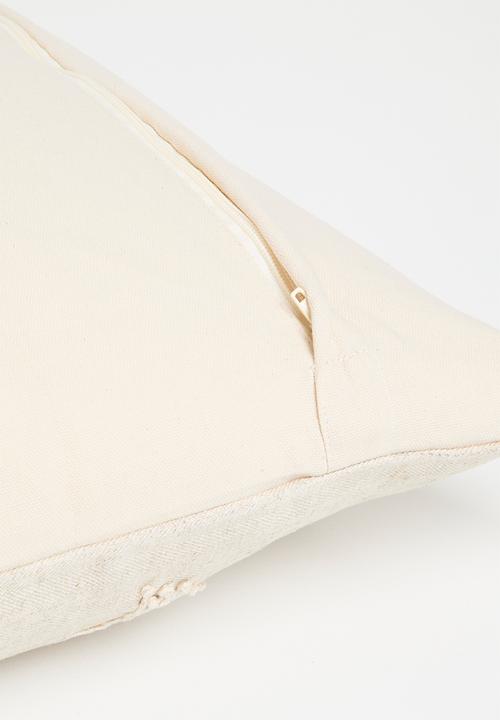 Sixth Floor - Pluto embroidered cushion cover - Natural