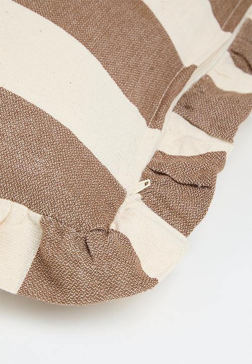 Sixth Floor - Fig woven cushion cover - neutral & brown