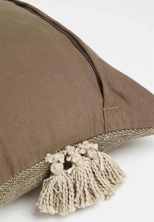 Sixth Floor - Sandi woven cushion cover - Choc