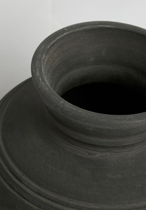 Sixth Floor - Terracotta Vase - Burnt Black