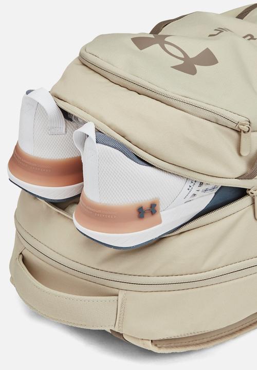 Under Armour - UA Hustle 6.0 Backpack - Khaki Base / Khaki Base / Taupe Dusk