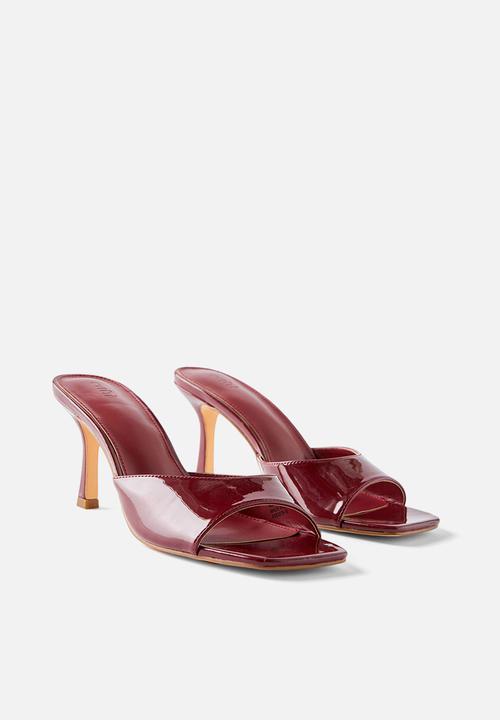 Cotton On - Edie Minimal mule - burgundy gloss