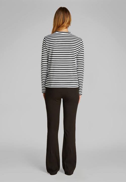Calvin Klein - Ck Embro Regular Longsleeve - Ck Black / Bright White Stripe
