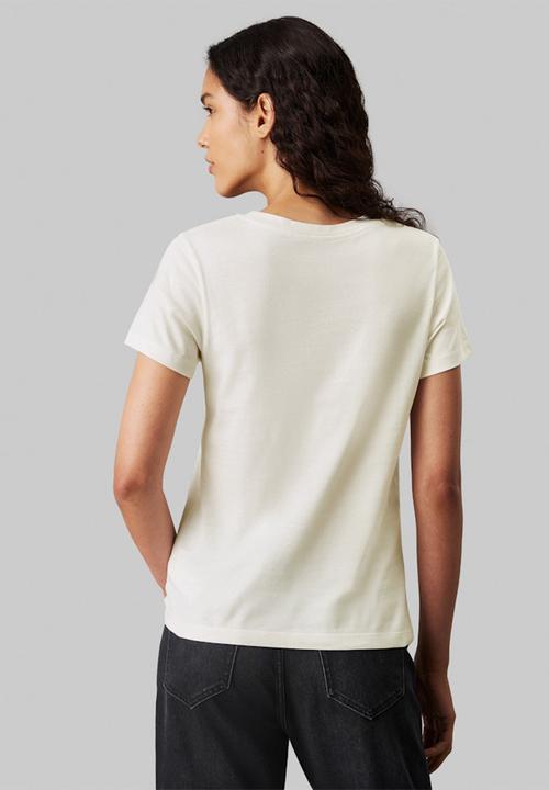 Calvin Klein - 2-Pack Monologo Slim Tee - Ck Black / Ivory