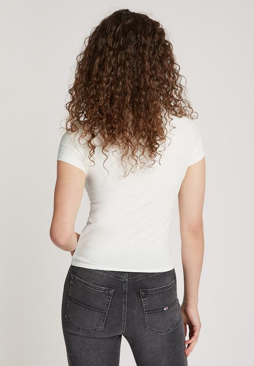 Tommy Hilfiger - Tjw Slim Essential Logo1 Tee Ext - Ancient White