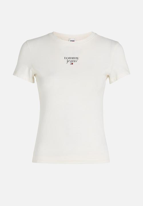 Tommy Hilfiger - Tjw Slim Essential Logo1 Tee Ext - Ancient White