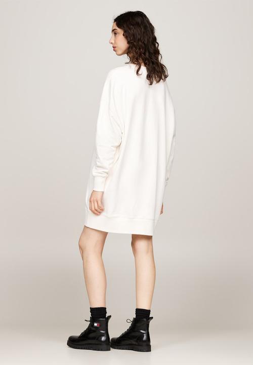Tommy Hilfiger - Tjw Crest Linear Crew Dress Ext - Ancient White