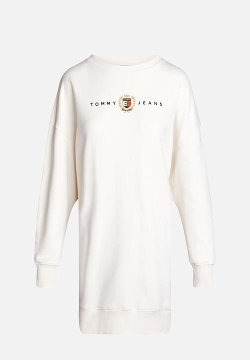 Tommy Hilfiger - Tjw Crest Linear Crew Dress Ext - Ancient White