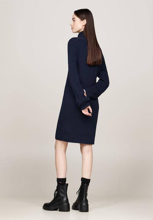 Tommy Hilfiger - Tjw Mockneck Badge Sweater Dress - Dark Night Navy