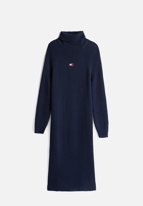 Tommy Hilfiger - Tjw Mockneck Badge Sweater Dress - Dark Night Navy