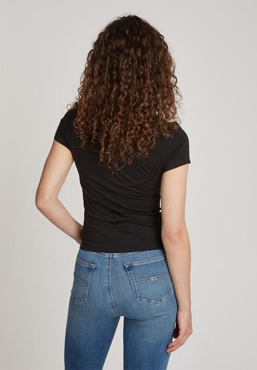 Tommy Hilfiger - Tjw Slim Essential Logo1 Tee Ext - Black