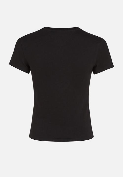 Tommy Hilfiger - Tjw Slim Essential Logo1 Tee Ext - Black