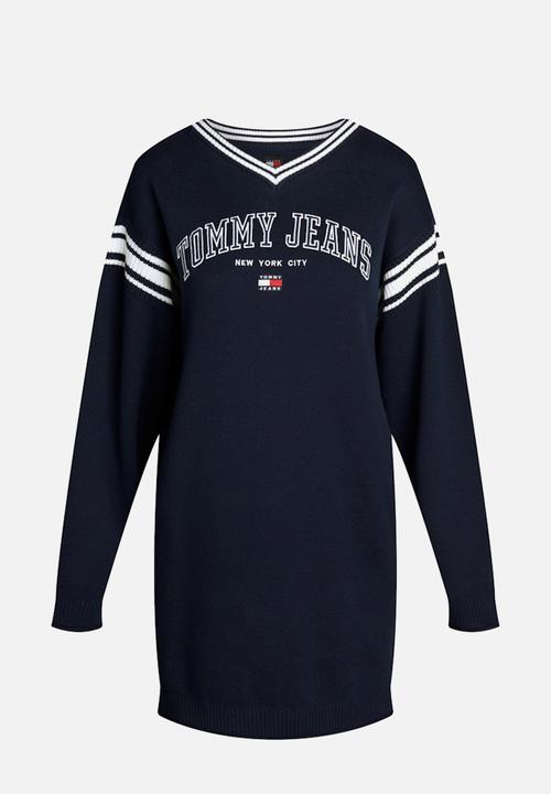 Tommy Hilfiger - Tjw Varsity Sweater Mini Dress - Dark Night Navy