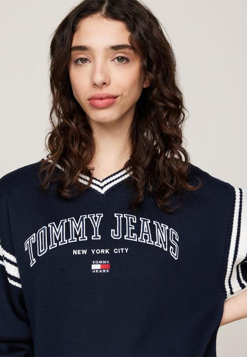 Tommy Hilfiger - Tjw Varsity Sweater Mini Dress - Dark Night Navy