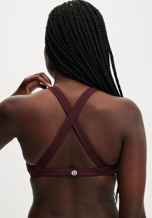 Cotton On - Ultra Soft Curved Hem Crop - Deep Red