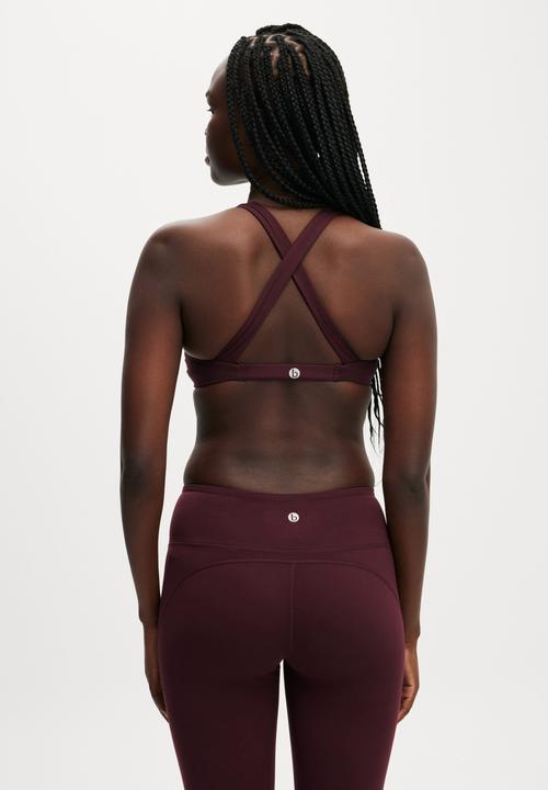 Cotton On - Ultra Soft Curved Hem Crop - Deep Red