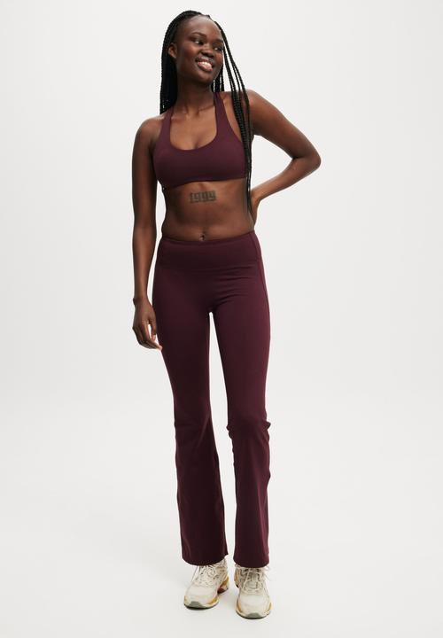 Cotton On - Ultra Soft Curved Hem Crop - Deep Red