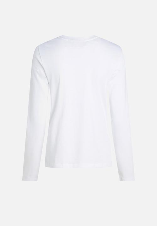 Calvin Klein - Plus Ck Embro Regular Longsleeve - Bright White