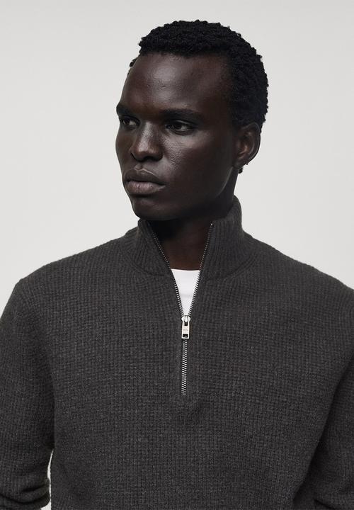 MANGO - Sweater parkd - charcoal