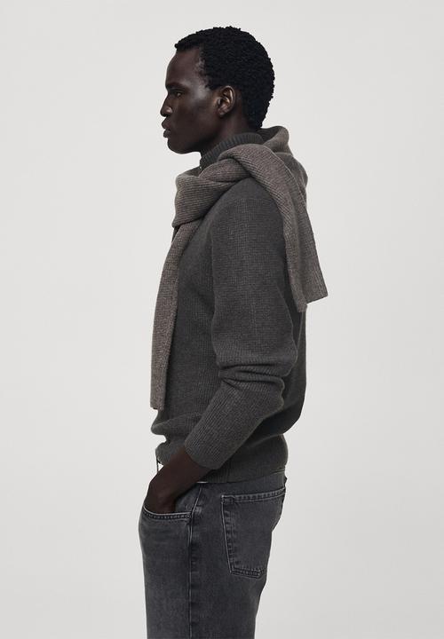 MANGO - Sweater parkd - charcoal