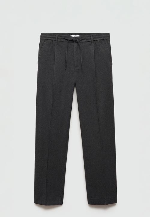 MANGO - Trousers stone - gray