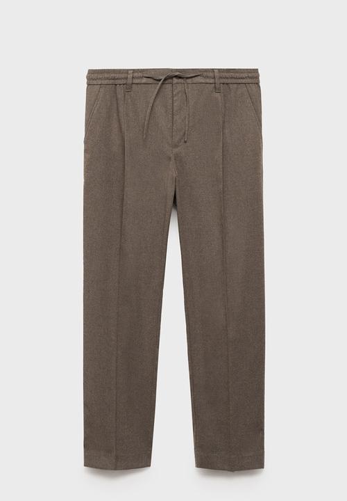MANGO - Trousers stone - medium gray