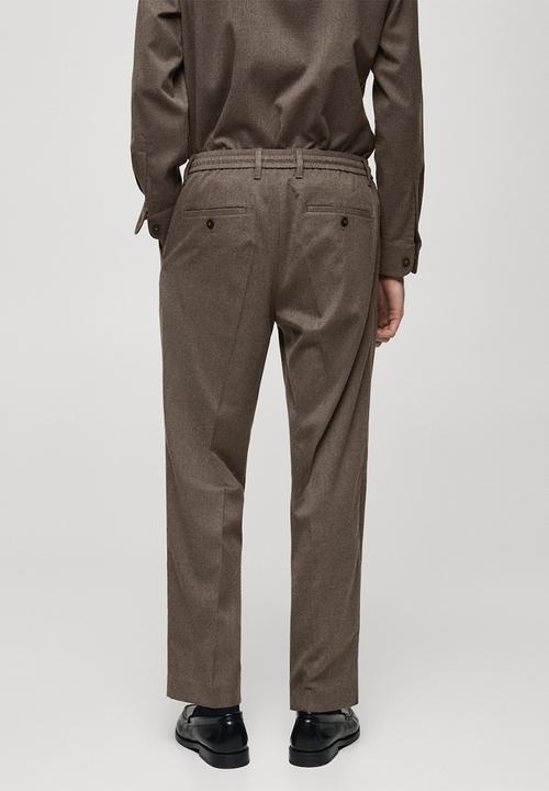 MANGO - Trousers stone - medium gray