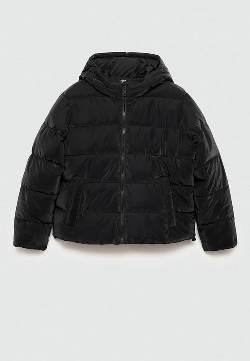 MANGO - Anorak velvet - black
