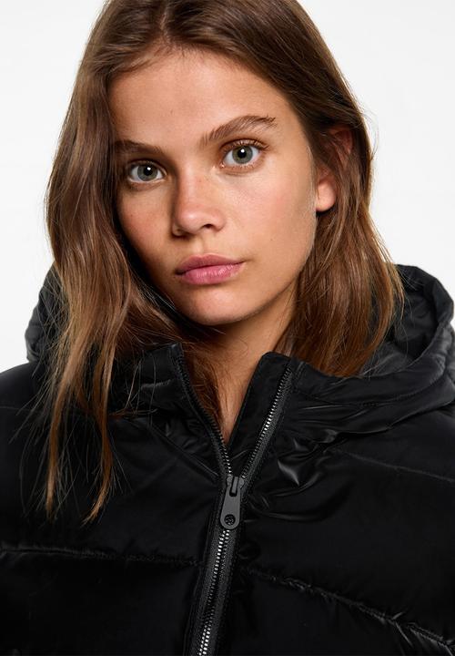 MANGO - Anorak velvet - black