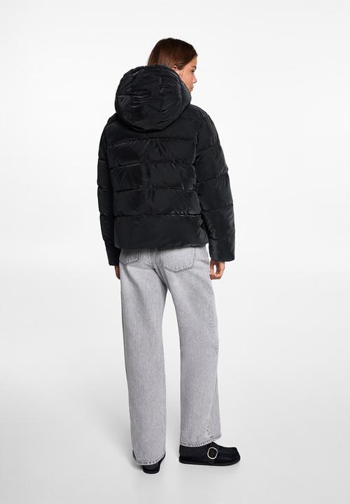 MANGO - Anorak velvet - black